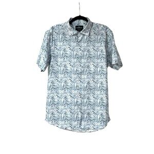 Rodd & Gunn Shirt Button Up Sports Fit XL  Floral Leaf Short Sleeve Cotton